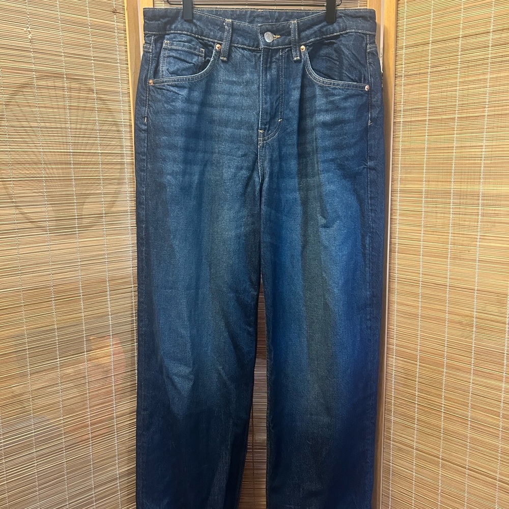 H&M Dark Blue Straight Leg Jeans